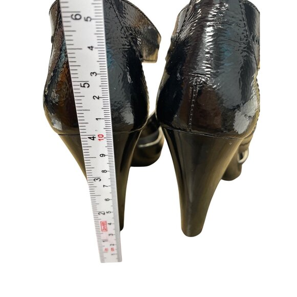 Michael Kors Black Patent Leather Berkley T-Strap 4" Heels SKU 9531 - Picture 10 of 16